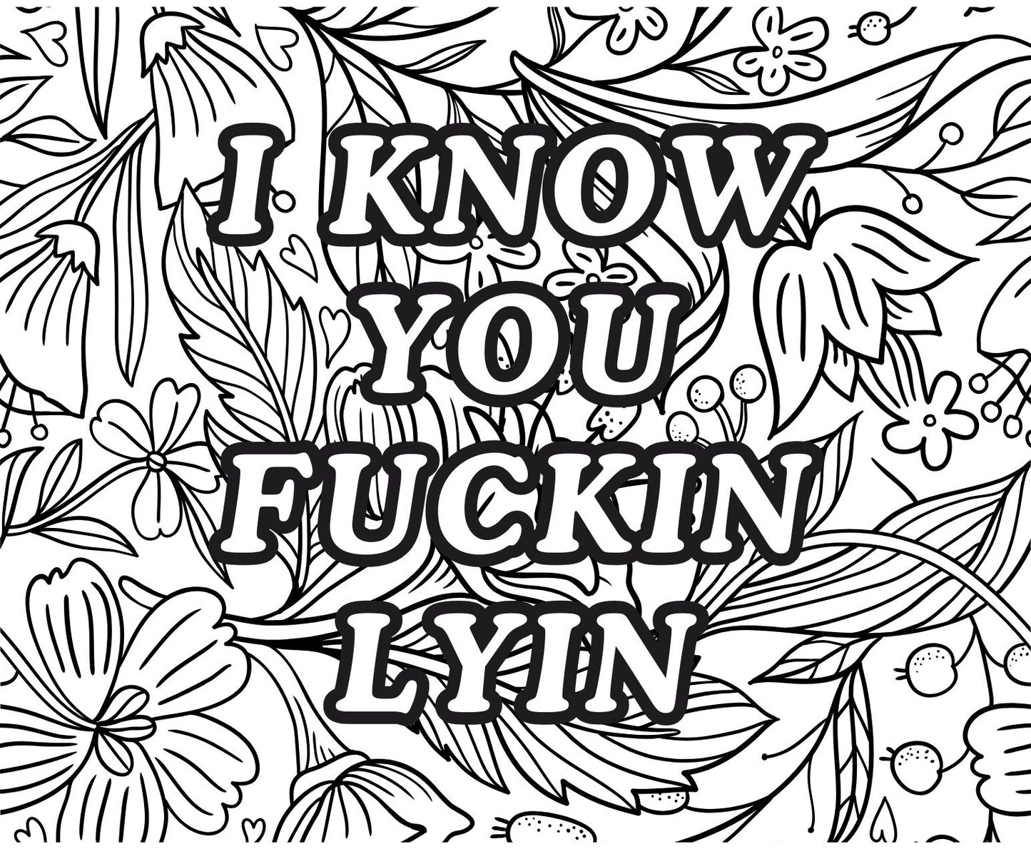 A MUTHAFUCKIN COLORIN BOOK: Cuss Them Out